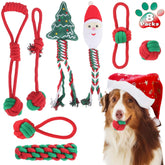 Yteseery Christmas Santa squeak rope toy for interactive festive play