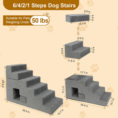 YU YUSING dog stairs detachable foldable design for compact storage