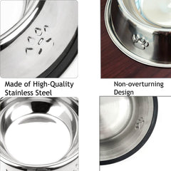 YUDANSI anti-slip dog bowl with rubber bottom prevents spills