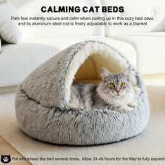 YUDANSI calming cat bed edge detail showcases aluminum strip preventing collapse.