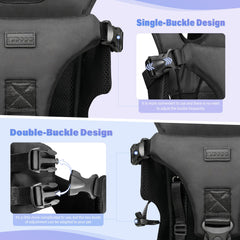 YUDODO adjustable-shoulder-strap-chest-belt offers a comfortable fit for owners.