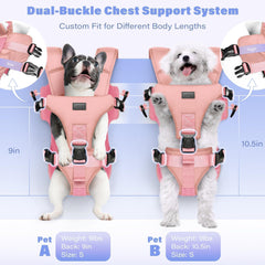 YUDODO front pet carrier pink breathable-mesh ensures cool airflow during travels.