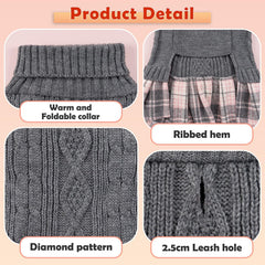 YUDODO knitted pet winter clothes texture close-up showing soft yarn