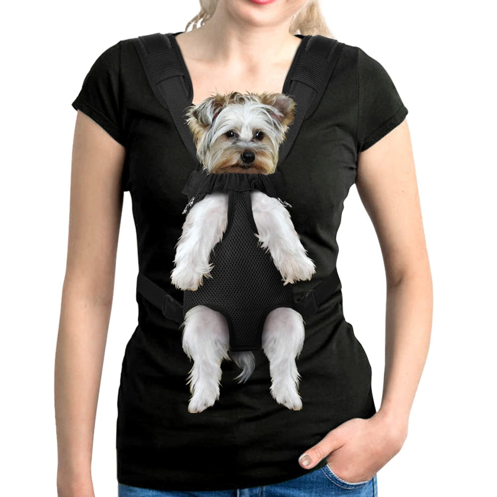 YUDODO Pet Front Carrier breathable-mesh keeps small dog cool in any season.