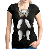 YUDODO Pet Front Carrier breathable-mesh keeps small dog cool in any season.