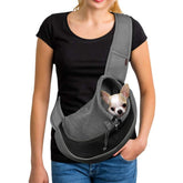 YUDODO pet sling carrier with safety hook for secure hands-free outings