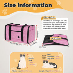 YUDODO pink carrier featuring reflective strips for night safety