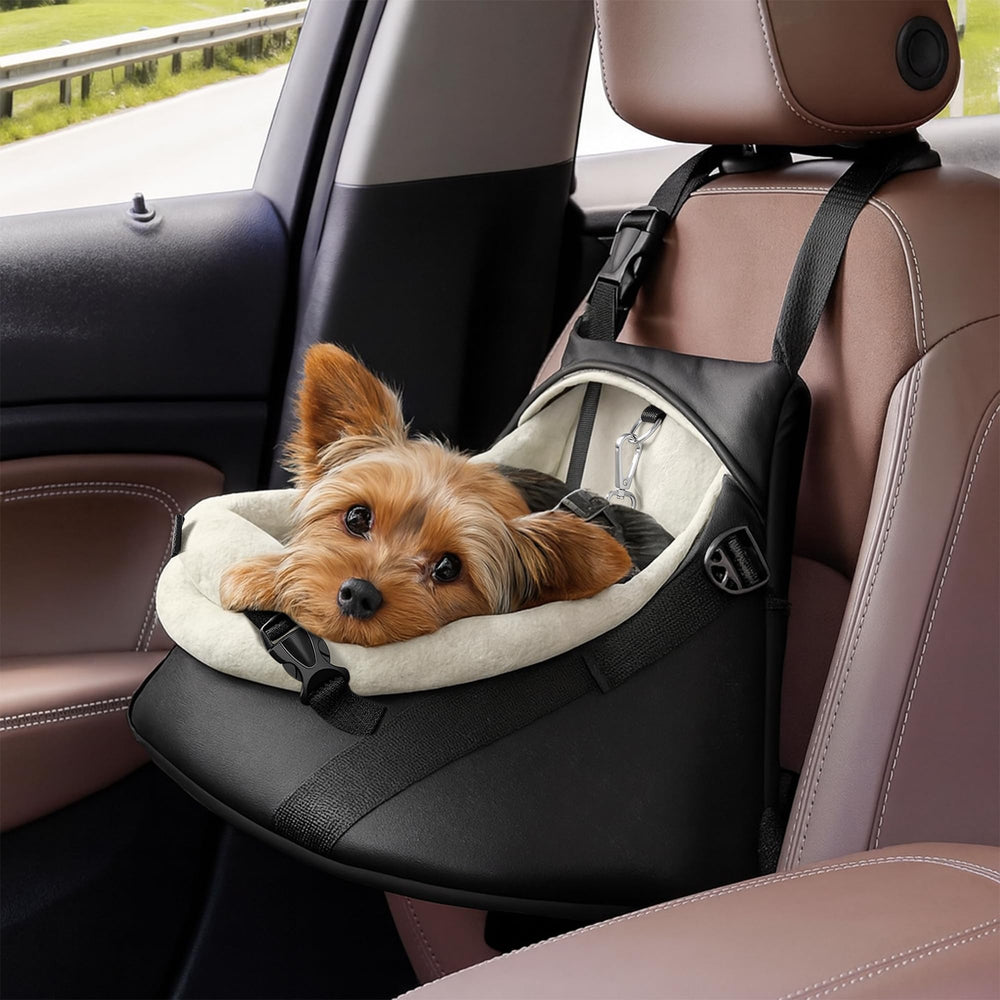 YUDODO small dog car seat booster assembly view highlights easy two-setup installation