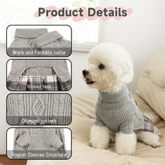 YUDODO turtleneck close-up highlights warmth and snug fit