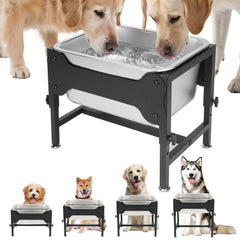YUEPET 3-Gallon elevated stand with water bowl keeps large dogs hydrated with easy reach.