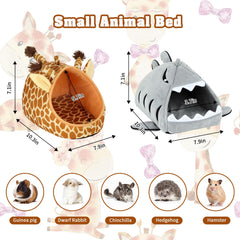 YUEPET guinea pig bed shark creates warm, soft space for napping.