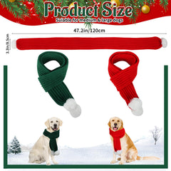YUEPET knitted dog scarf pom pom detail close-up