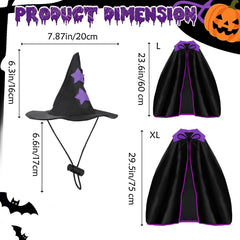 YUEPET purple witch cloak close-up showing soft fabric and color