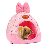 YUEPET rabbit bed front view, inviting warm hideout for small pets
