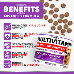 YUMA'S dog multivitamin chews closeup highlighting tasty texture.