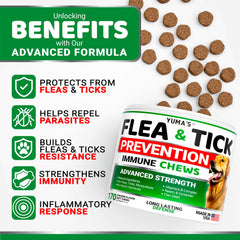 Close-up of YUMA'S chicken-flavored chews highlighting easy dosing.