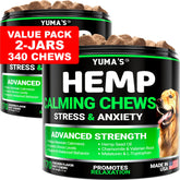 YUMA'S hemp calming chews pack bottle for calm routines