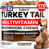 YUMA'S Turkey Tail dog chews boost immune support for daily vitality.