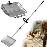 YUMEKA chicken poop scooper 38-inch setup for easy coop cleanup and reduced bending.