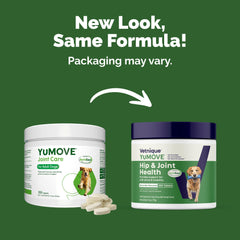 YuMOVE Advanced Strength Chews bottle shows boosted omega-3 for daily mobility.