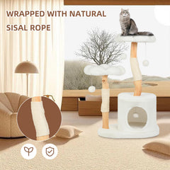 Yungaspy cat tree sisal poles provide durable scratching and exercise.
