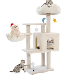 Yungaspy cat-tree top perch provides elevated viewing and a cozy resting spot.