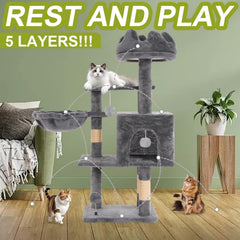 Yungaspy cloud-top perch on cat tree provides sunny lookout and nap space