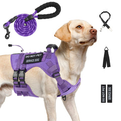 Yungaspy No Pull harness front view in purple offers secure fit for large dogs