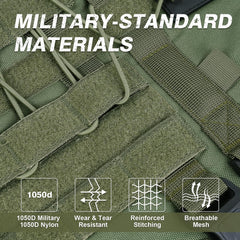 Yungaspy No Pull Tactical Harness showing rear-clip option for steady control.