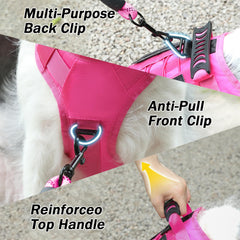 Yungaspy pink molle-panel harness enables attachment of pouches and patches