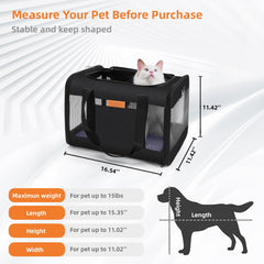 YUNIQUE carrier ergonomic handle eases extended carries for busy pet owners