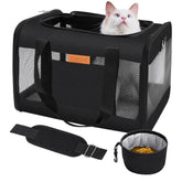 YUNIQUE soft-sided carrier side view for portable travel comfort with small pets