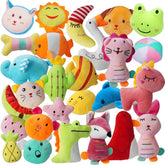 YUNKINGDOM 27-pack puppy squeaky toys in fruit designs for interactive play