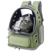 YUNLINLI cat backpack bubble window offers clear visibility for your cat during travel.