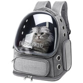 YUNLINLI Cat Backpack Bubble Window shows clear view and airflow during travel.