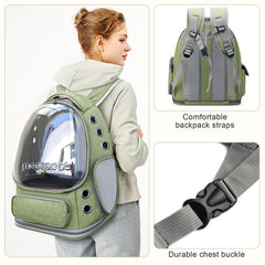 YUNLINLI cat backpack safety leash keeps your cat secure while traveling.