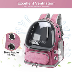 YUNLINLI cat backpack spacious interior supports movement