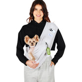 Yunpawpet dog sling with front pocket grey keeps essentials handy during outdoor strolls