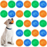 Yunsailing dog ball 2.56 inch blue with spiky texture prompts engaging fetch play.