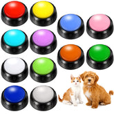 Yunsailing dog buttons 12 pack in colors shows quick command labeling for training
