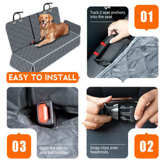 Yuntec dog car cover middle armrest compatibility for comfort.