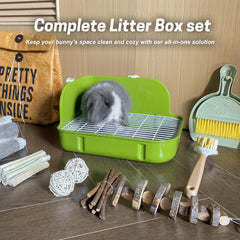 Yuoaes Rabbit Litter Box high-side design helps prevent leaks and keep floors cleaner.