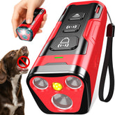 YUYQA dog bark deterrent shows 3x ultrasonic emitters for broader coverage during outdoor training