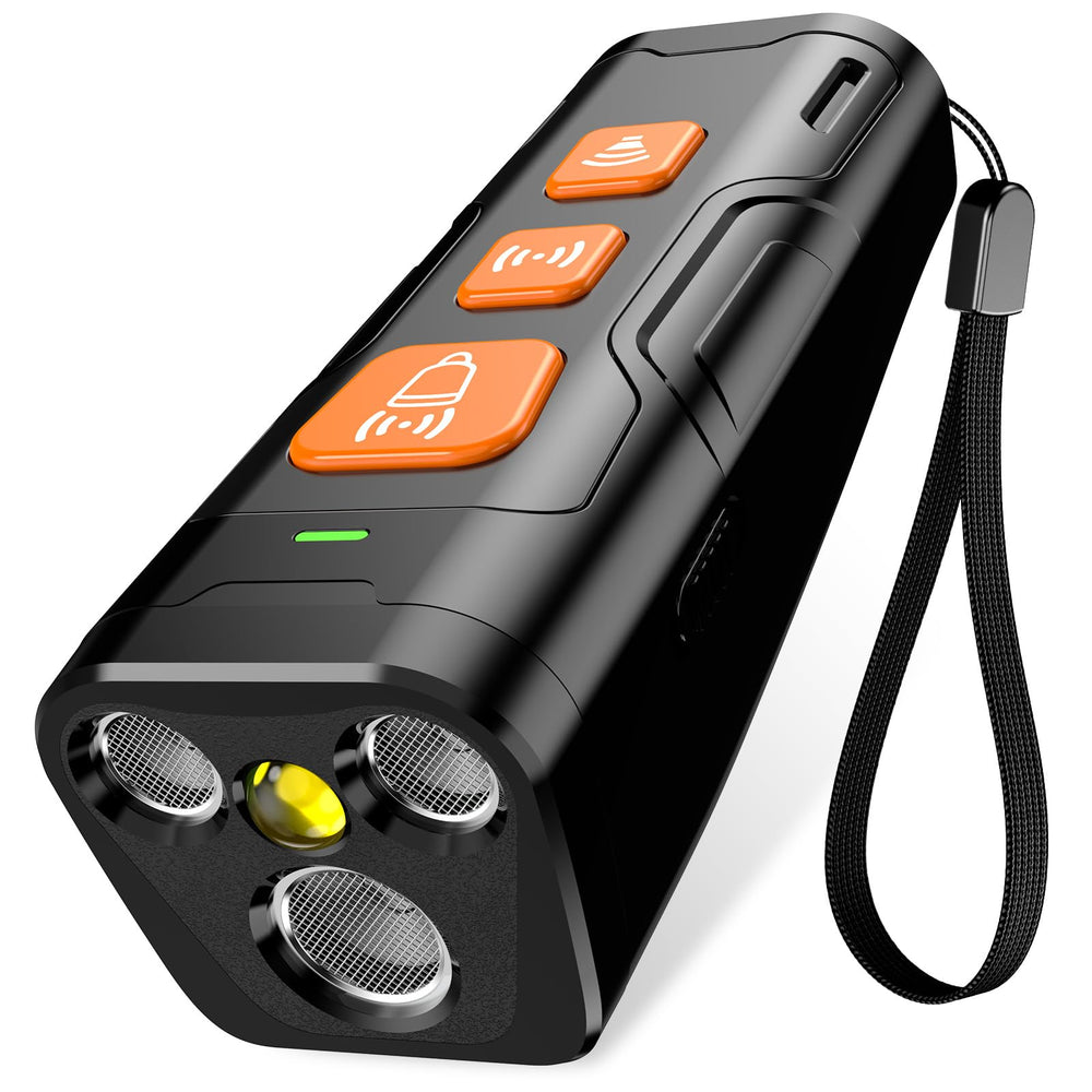 YUYQA dog bark deterrent device front view shows compact humane bark control for home or yard.