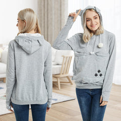 YYW Womens Pet Hoodie inside pouch snuggle for your pet.