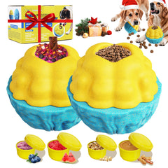 YZHDUXIU dog puzzle toy blue-yellow design boosts engagement during play