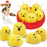 YZHDUXIU dog toys chicken nugget set with soft fabric and engaging squeaks for curious dogs.