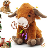 YZHDUXIU Highland Cow Toy front view for interactive play and visual appeal
