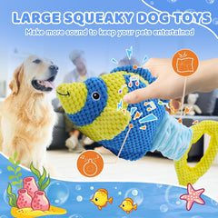 YZHDUXIU Tug of War Dog Toy Elastic Band adds bounce for interactive play