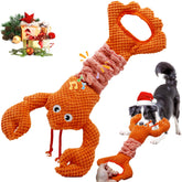 YZHDUXIU Tug of War Dog Toy lobster body—soft plush for safe chewing and interactive play.
